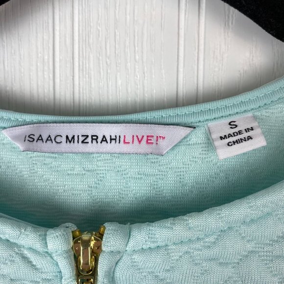 Isaac Mizrahi‎ Women's Mint zip up top size small - Picture 4 of 5